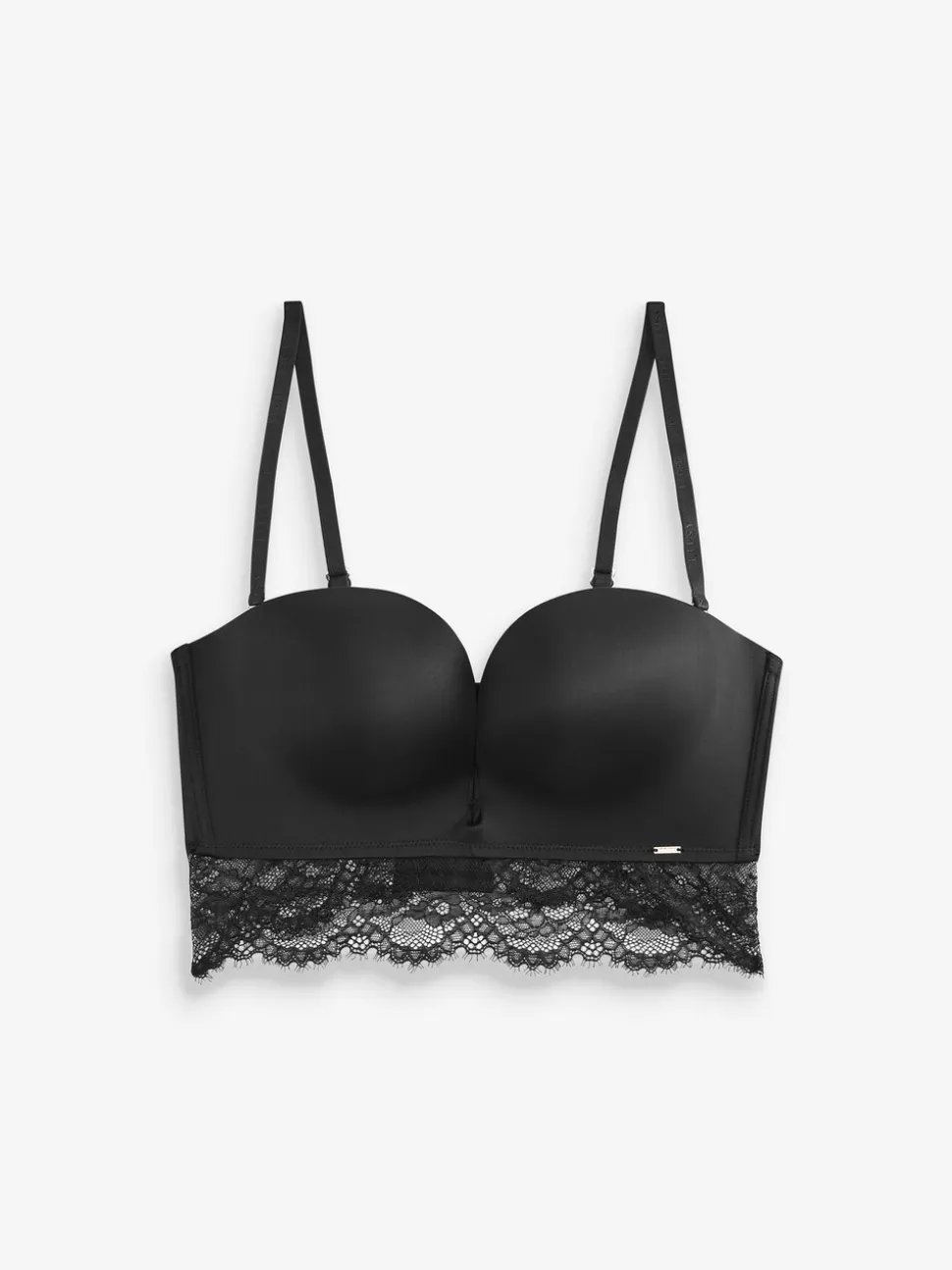 Noir - Soutien-gorge Lipsy pigeonnant sans bretelles en dentelle