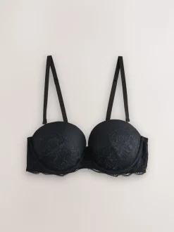 Noir - Soutien-gorge multipositions A-D Wow Triple Boost en dentelle