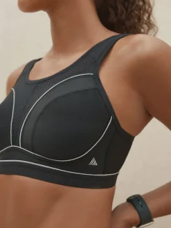 Noir - Soutien-gorge non rembourré BG Active Sports High Impact Dry Tech
