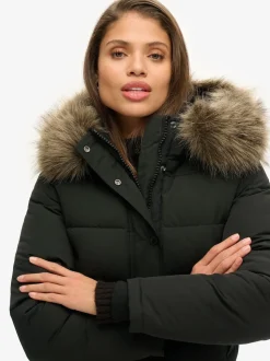 Noir - Superdry Everest Hooded Bomber Veste