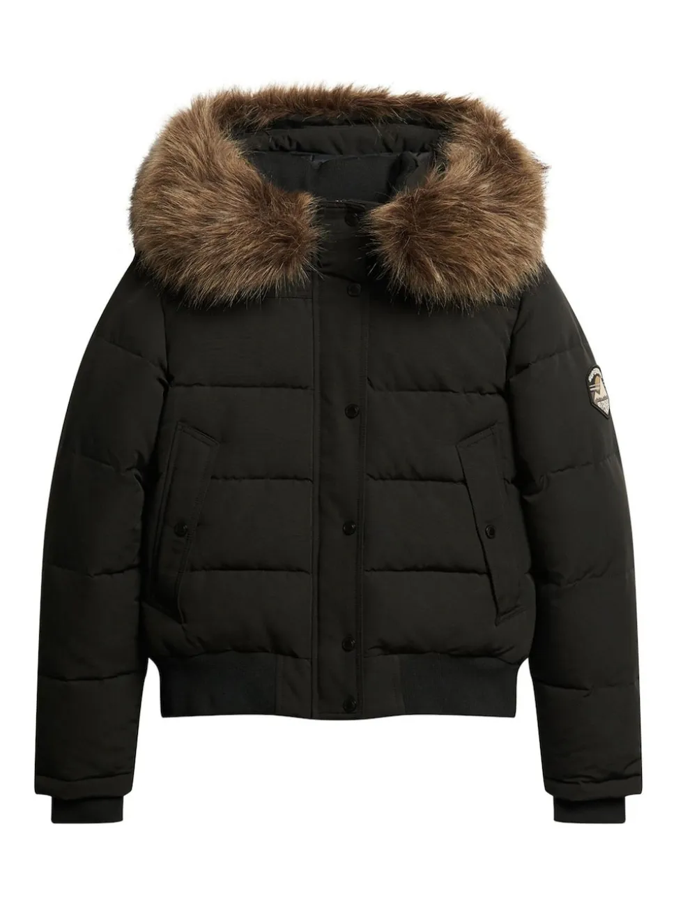 Noir - Superdry Everest Hooded Bomber Veste