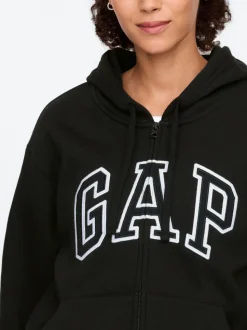 Noir - Sweat à capuche Gap avec logo