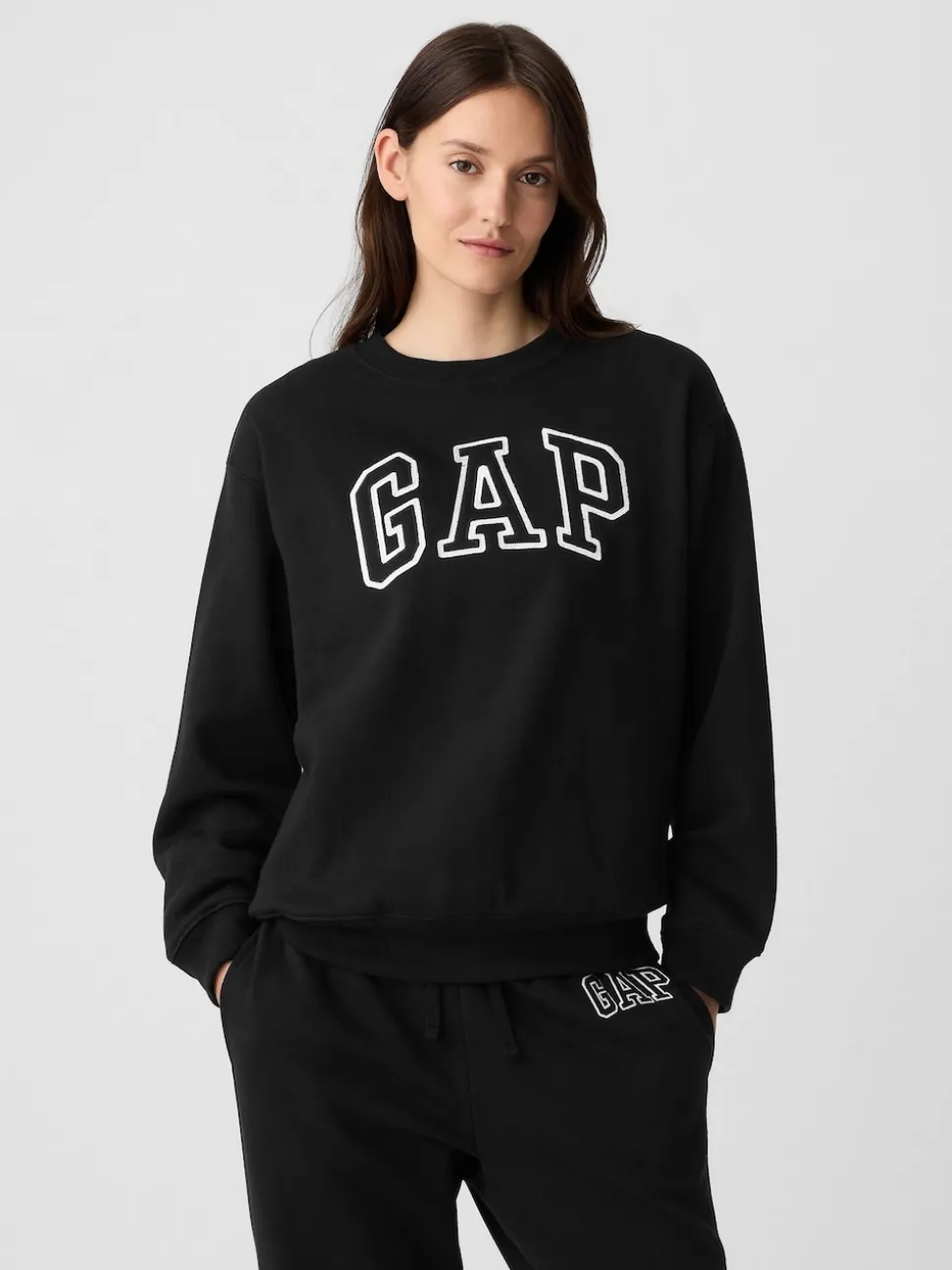 Noir - Sweat Gap décontracté à logo