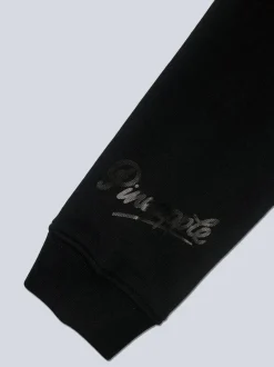 Noir - Sweat long à épaules dénudées pour femme