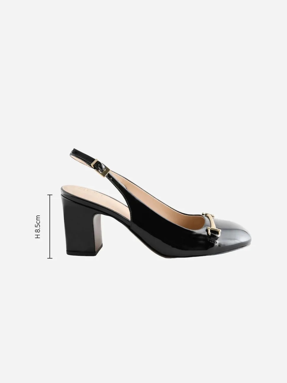 Noir - Talons de bloc arrière à bride arrière
