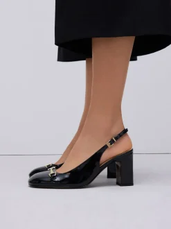 Noir - Talons de bloc arrière à bride arrière