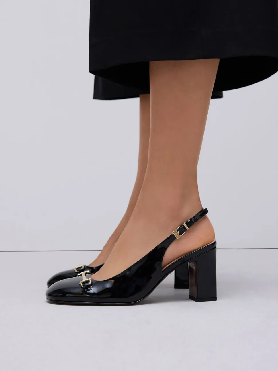 Noir - Talons de bloc arrière à bride arrière