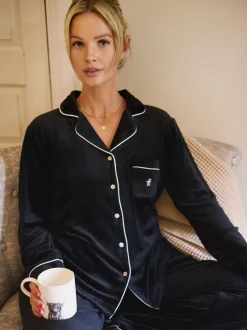 Noir - The Little Tailor Pyjama de Noël en velours doux de luxe