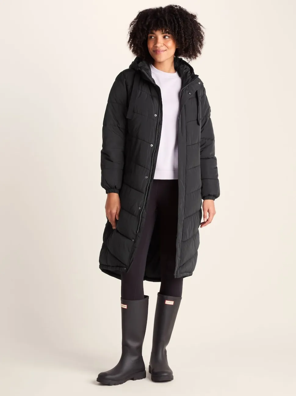 Noir - Tog 24 Raleigh Thermal Padded À capuche Long Coat