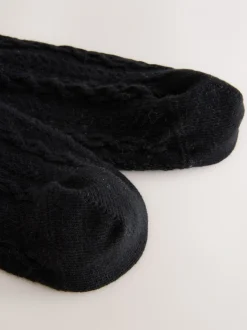 Noir à torsades - Lot de chaussettes de sport en câble 4