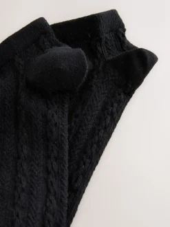 Noir à torsades - Lot de chaussettes de sport en câble 4