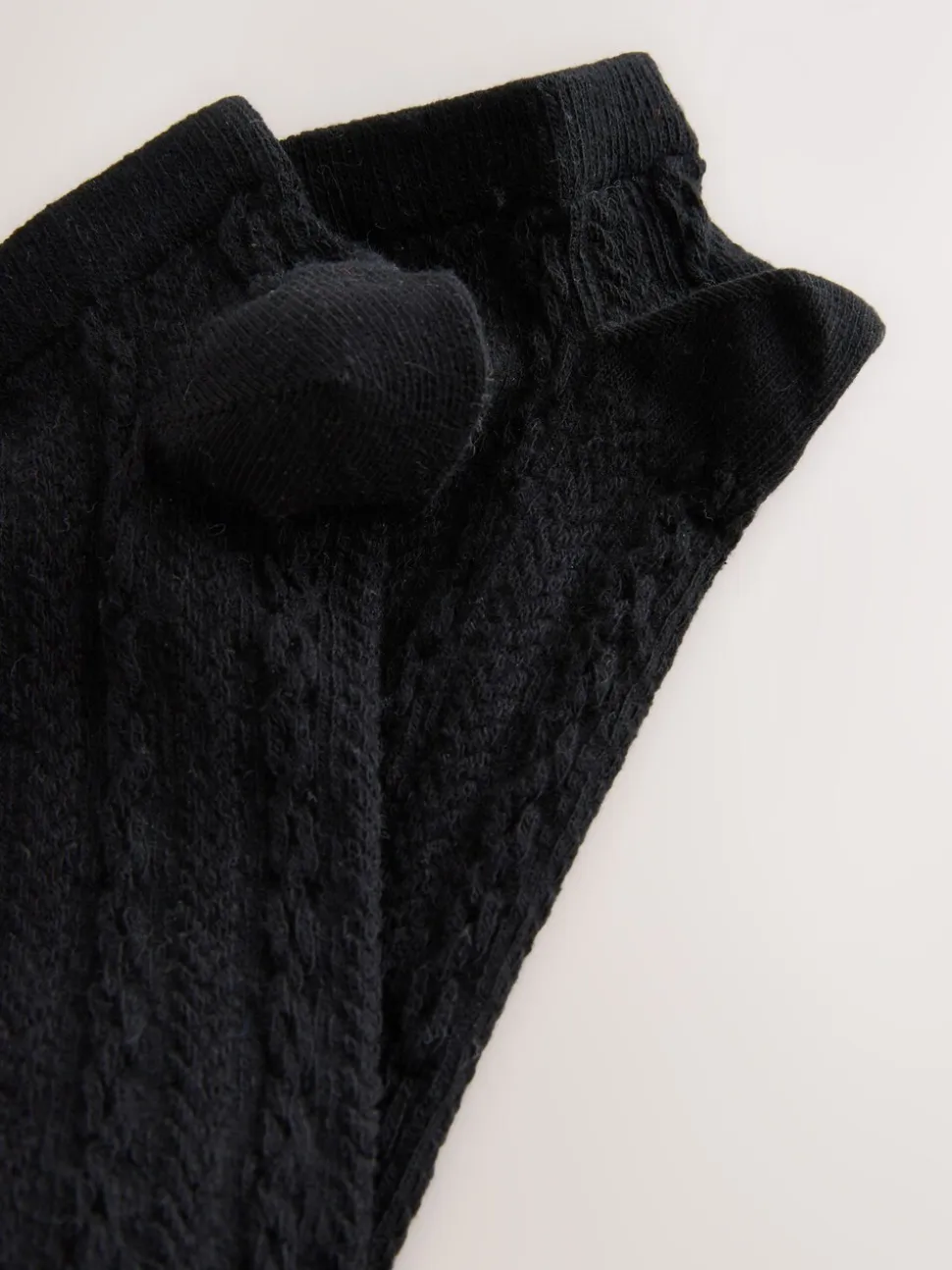 Noir à torsades - Lot de chaussettes de sport en câble 4
