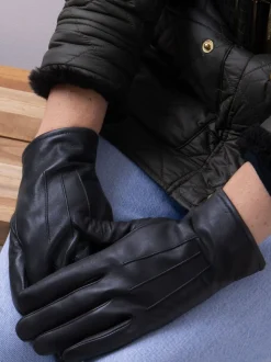 Noir - Totes 3 Gants d’hiver Point Smartouch en cuir