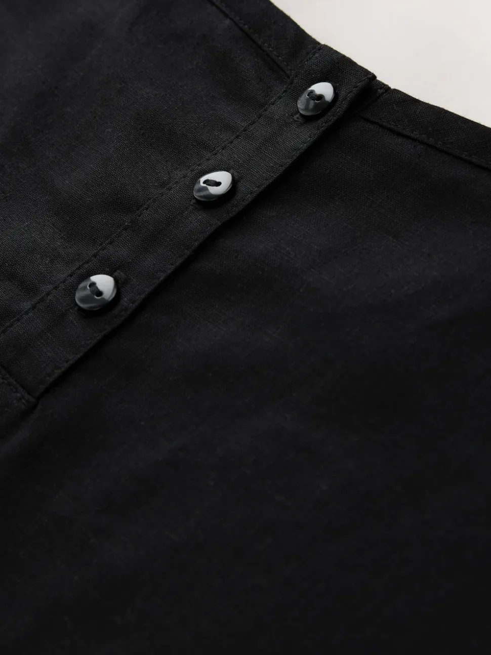 Noir - T-shirt avec lin