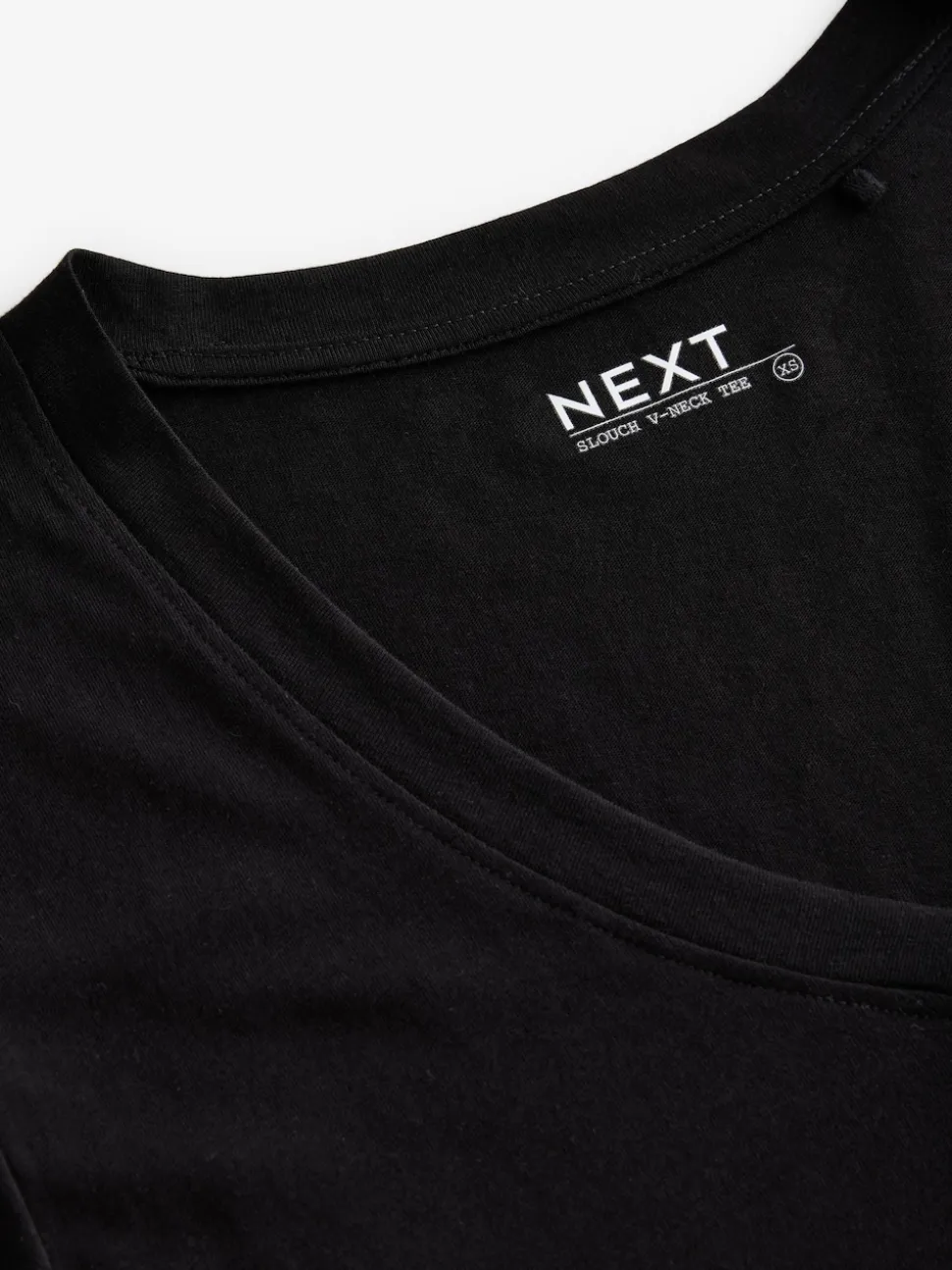 Noir - T-shirt Col en V souple en coton modal