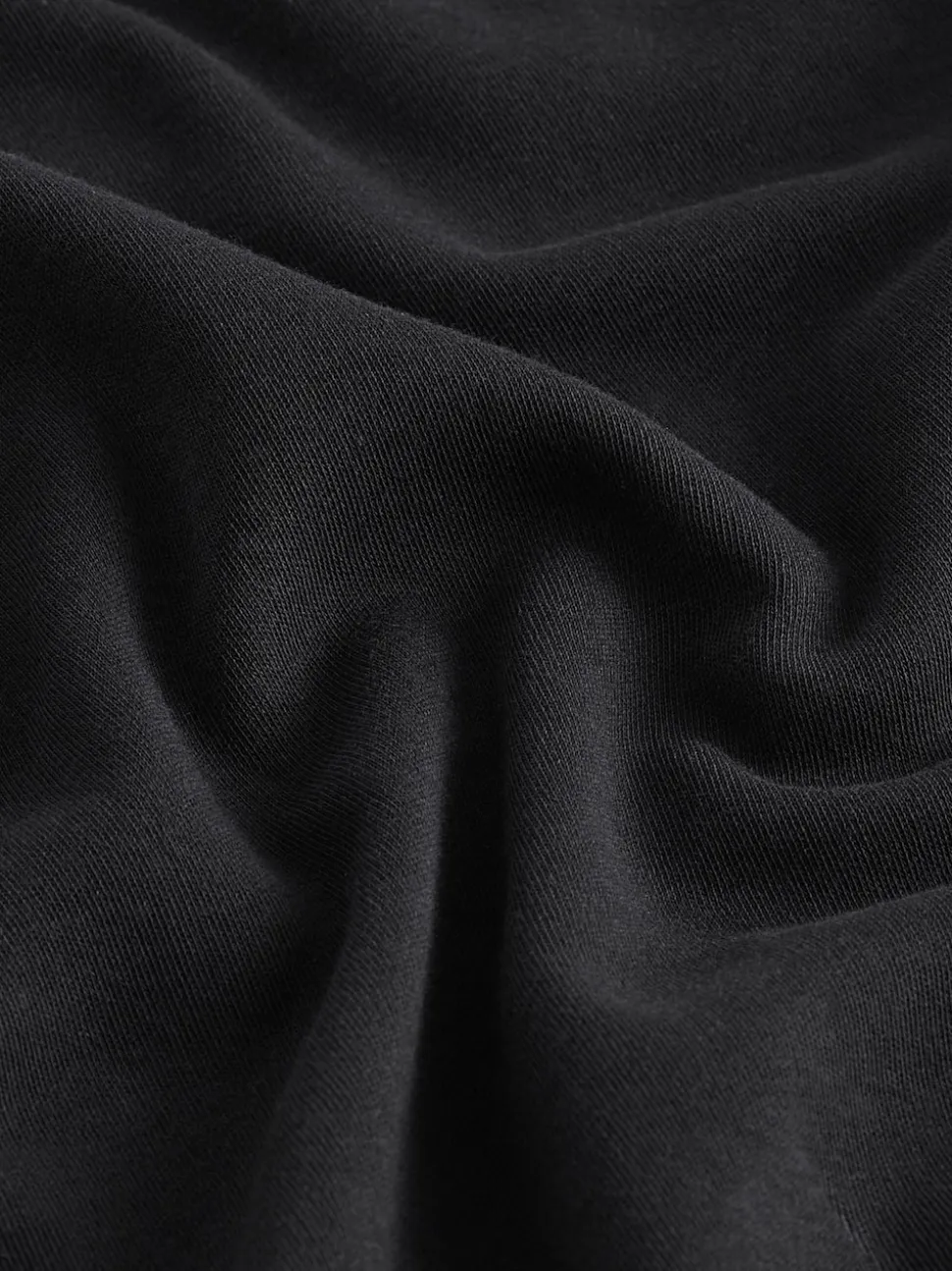 Noir - T-shirt long épais décontracté