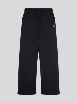 Noir - US Polo Assn. Pantalon de jogging large double cavaliers femme