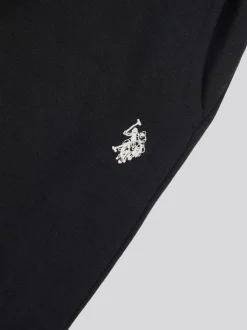Noir - US Polo Assn. Pantalon de jogging large double cavaliers femme