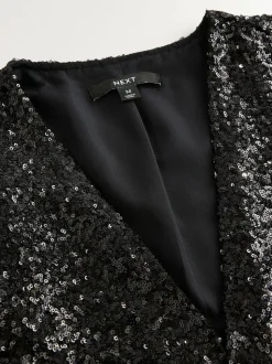 Noir - Veste à sequins