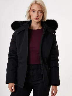 Noir - Veste de ski rembourré Threadbare Ceinturé