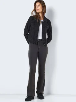 Noir - Veste en jean Noisy May ajustée