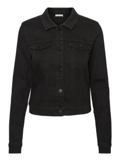 Noir - Veste en jean Noisy May ajustée