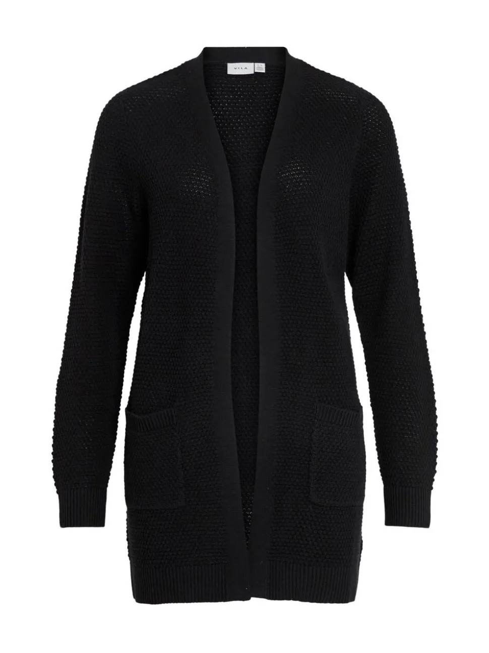 Noir - VILA Long Cardigan 100% coton