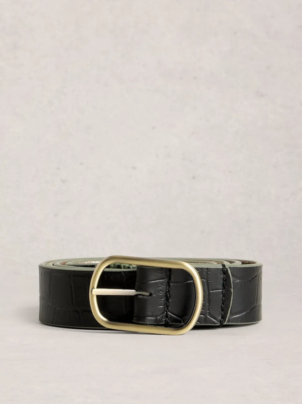 Noir - White Stuff ceinture en cuir réversible