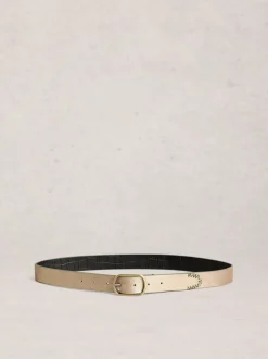 Noir - White Stuff ceinture en cuir réversible