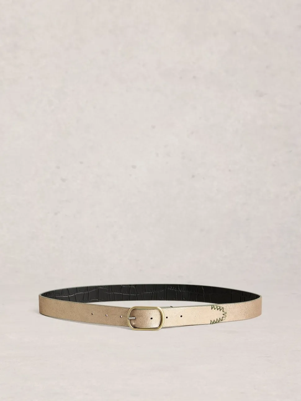 Noir - White Stuff ceinture en cuir réversible