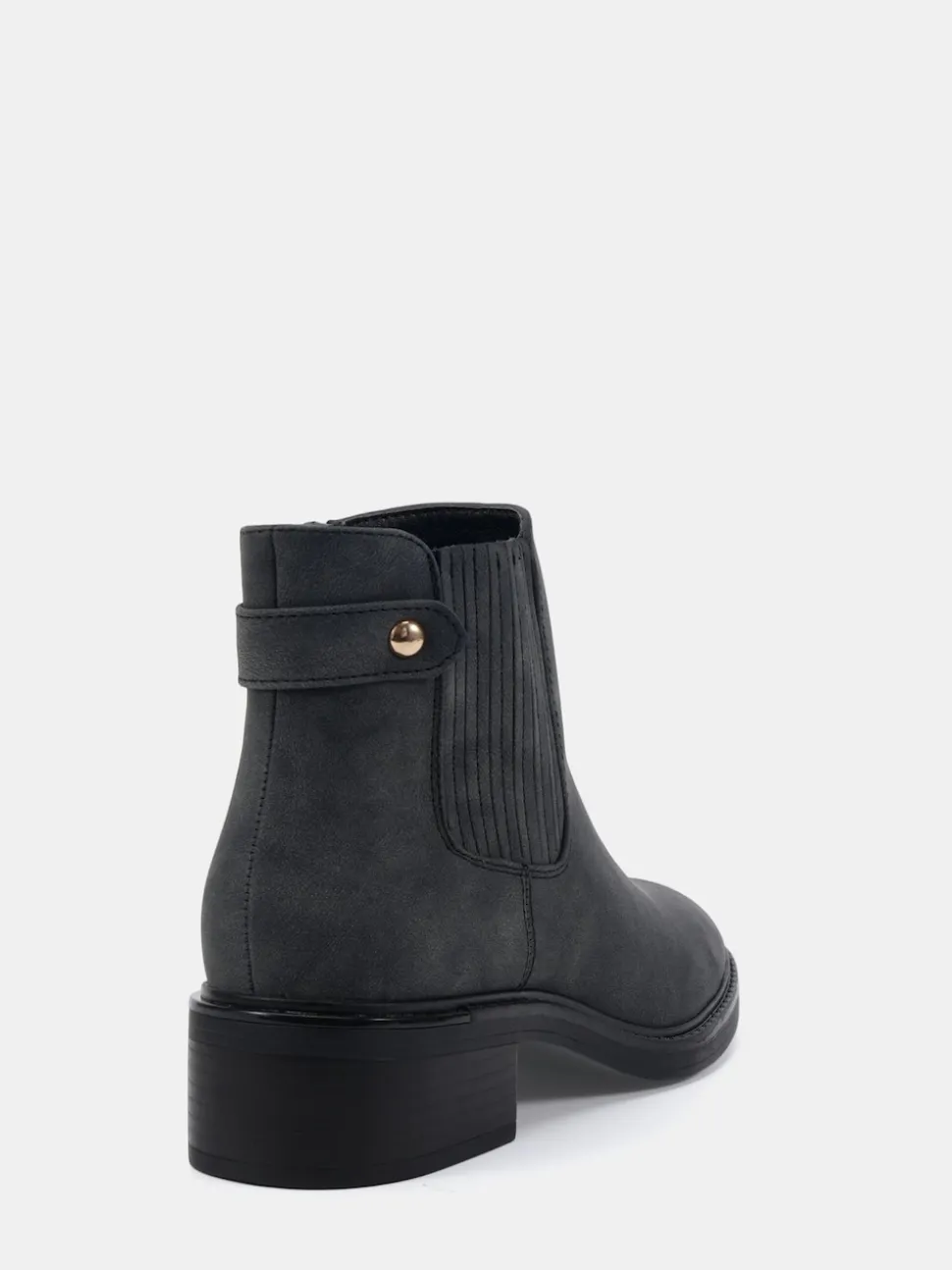 Noir chrome - Novo Bottines plates Chelsea Darlina à Coupe large