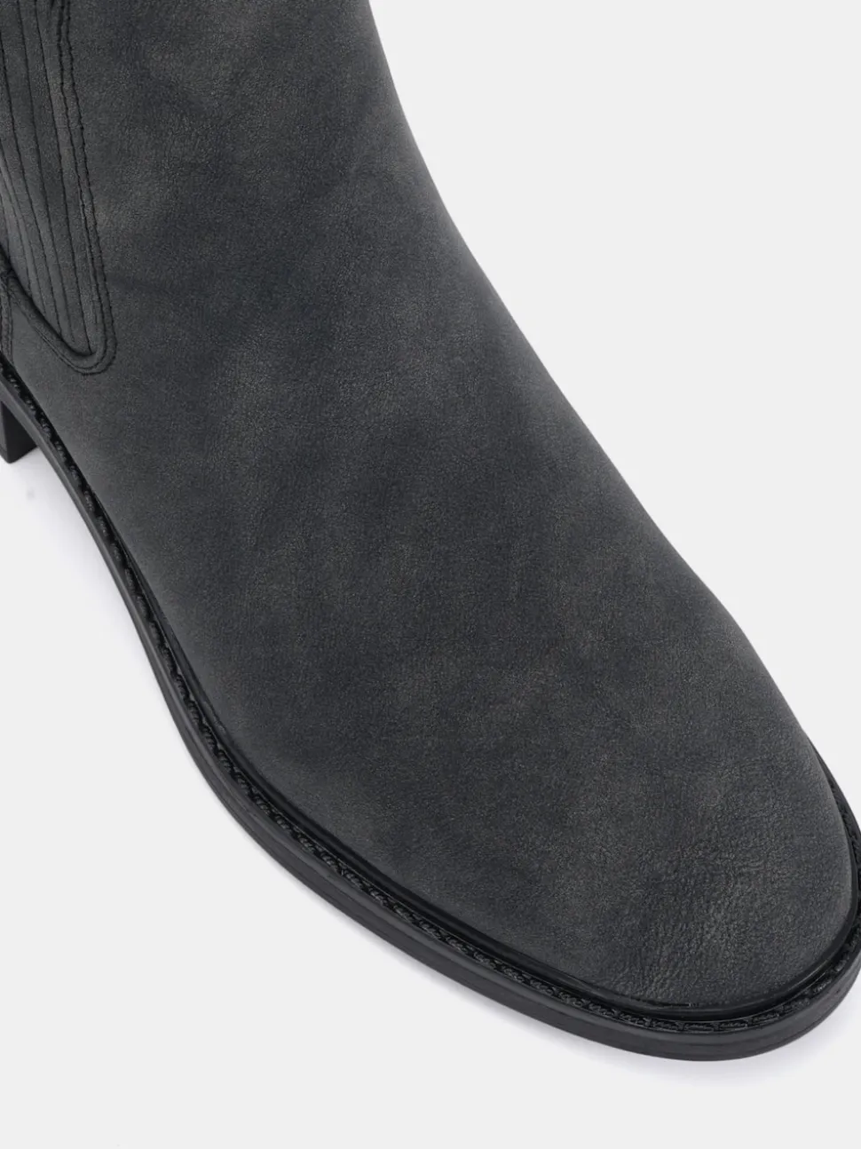 Noir chrome - Novo Bottines plates Chelsea Darlina à Coupe large