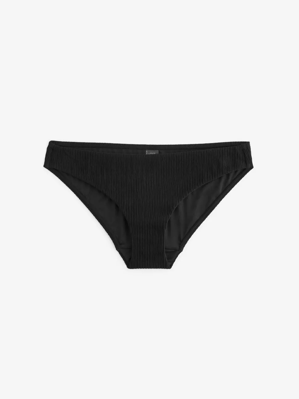 Noir côtelé - Bas de bikini échancré