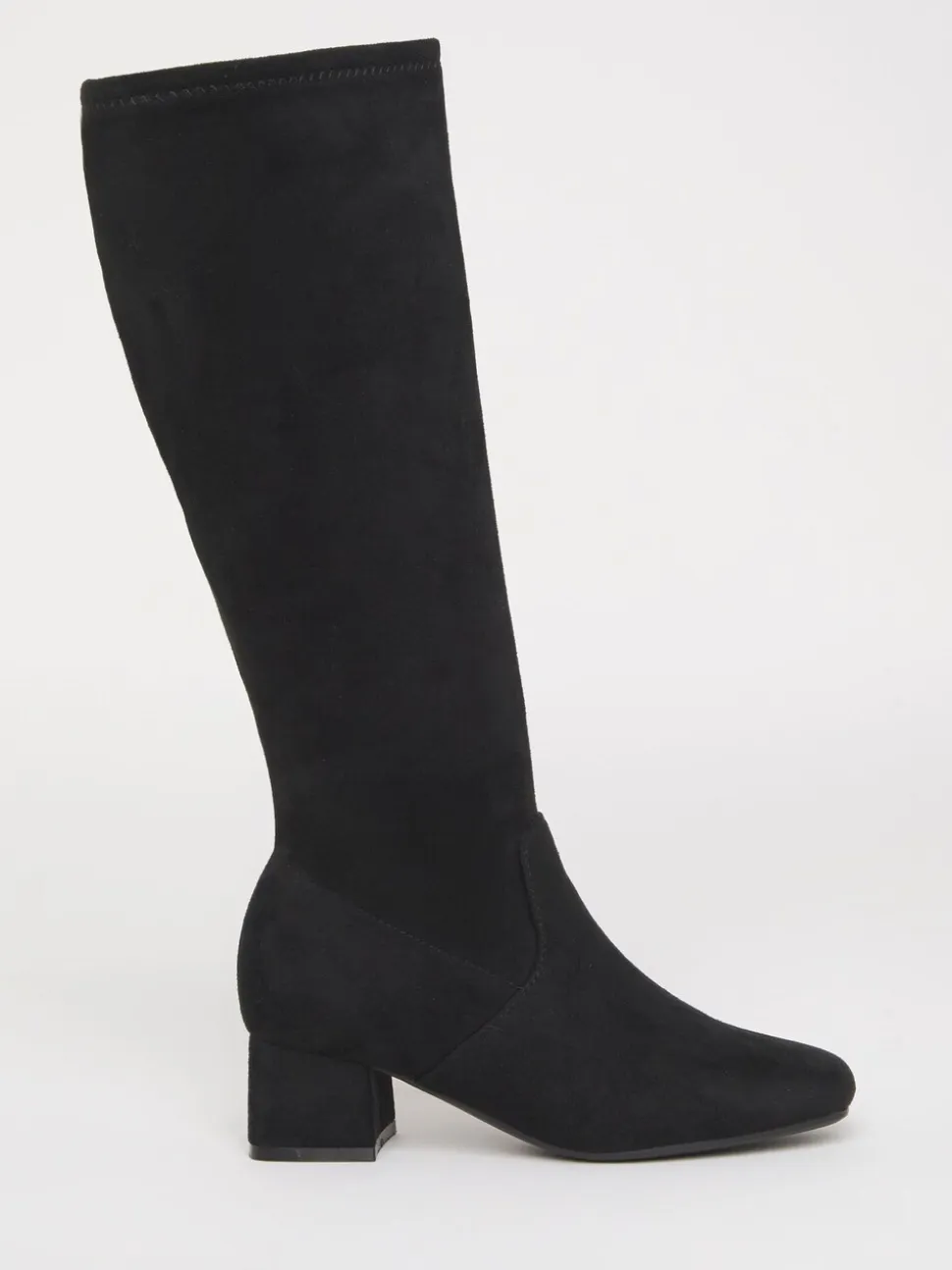 Noir doux - JD Williams Bottes chaussettes hautes à talon bas et talon carré