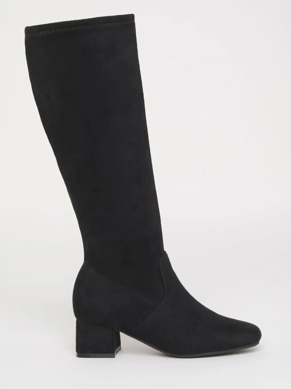 Noir doux - JD Williams Bottes chaussettes hautes à talon bas et talon carré