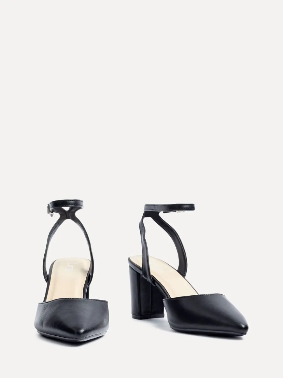 Noir en PU - Linzi Rendall Open Back Block Heeled Escarpin