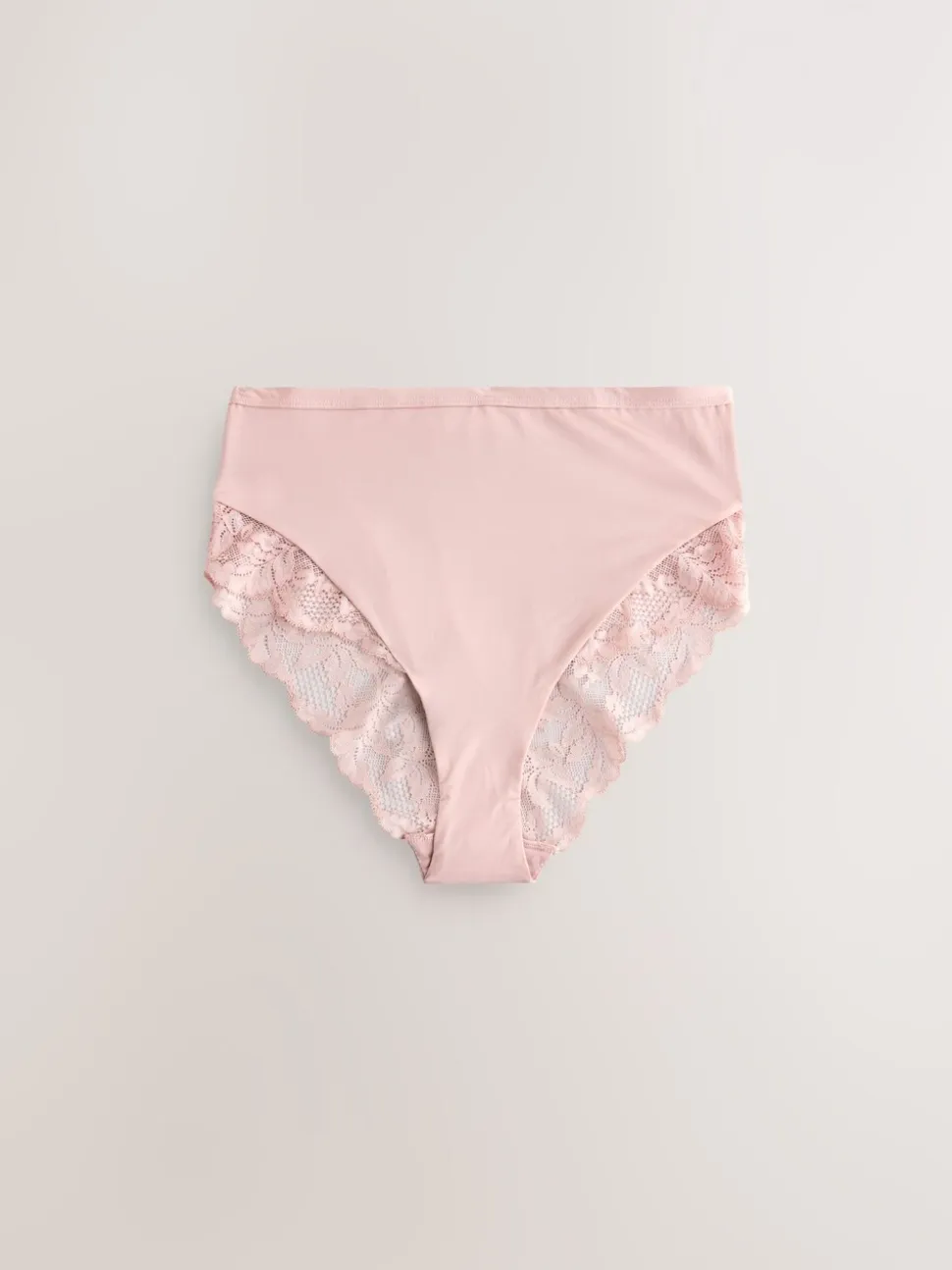 Noir fleuri/rose - Lot de 2 culottes taille haute en microfibre et dentelle