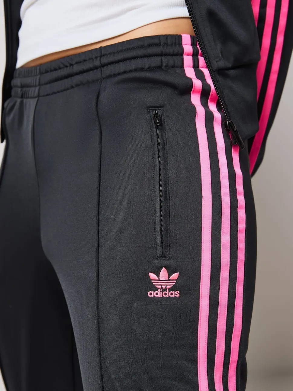 Noir gris - Pantalon de survêtement Adidas Originals Firebird classique