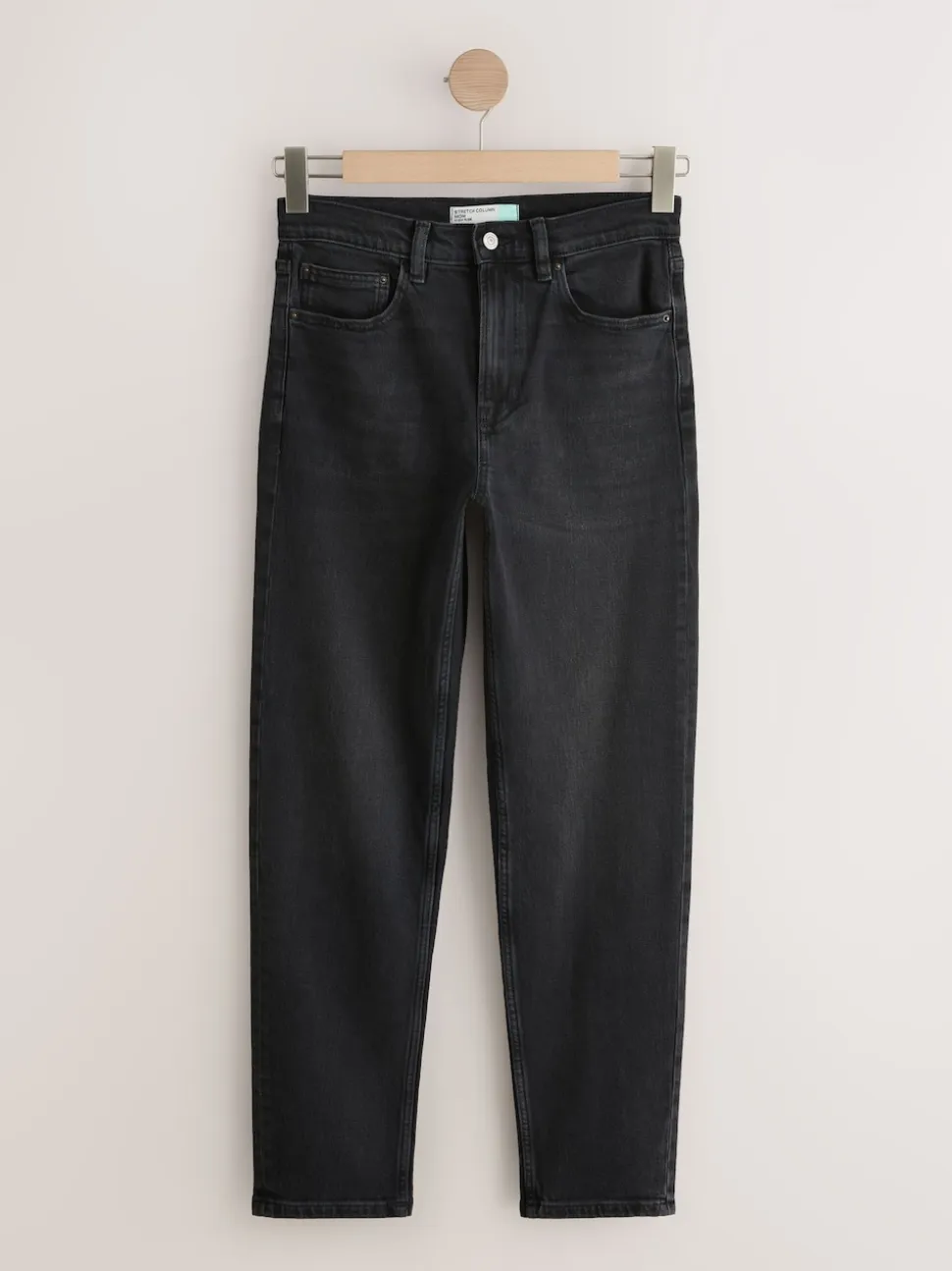 Noir lavé - Jean colonne extensible Mom Comfort