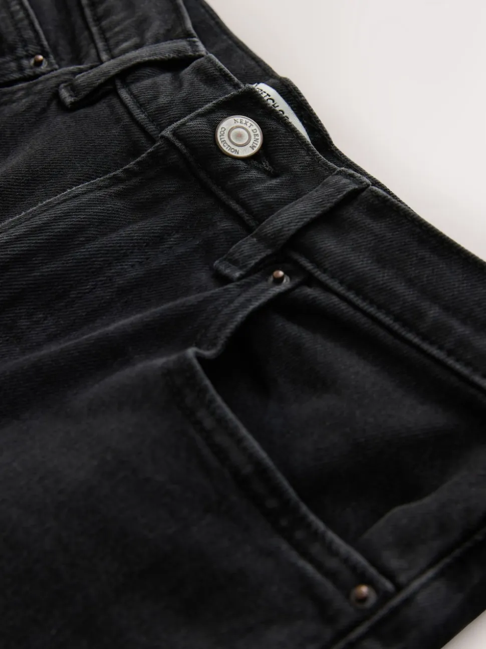 Noir lavé - Jean colonne extensible Mom Comfort