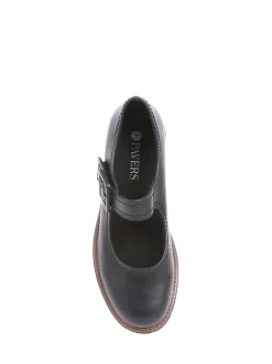 Noir ordinaire - Pavers Mary Jane Chaussures à boucles avec semelle épaisse