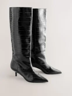 Noir texturé - Bottes Forever Comfort® à talons hauts