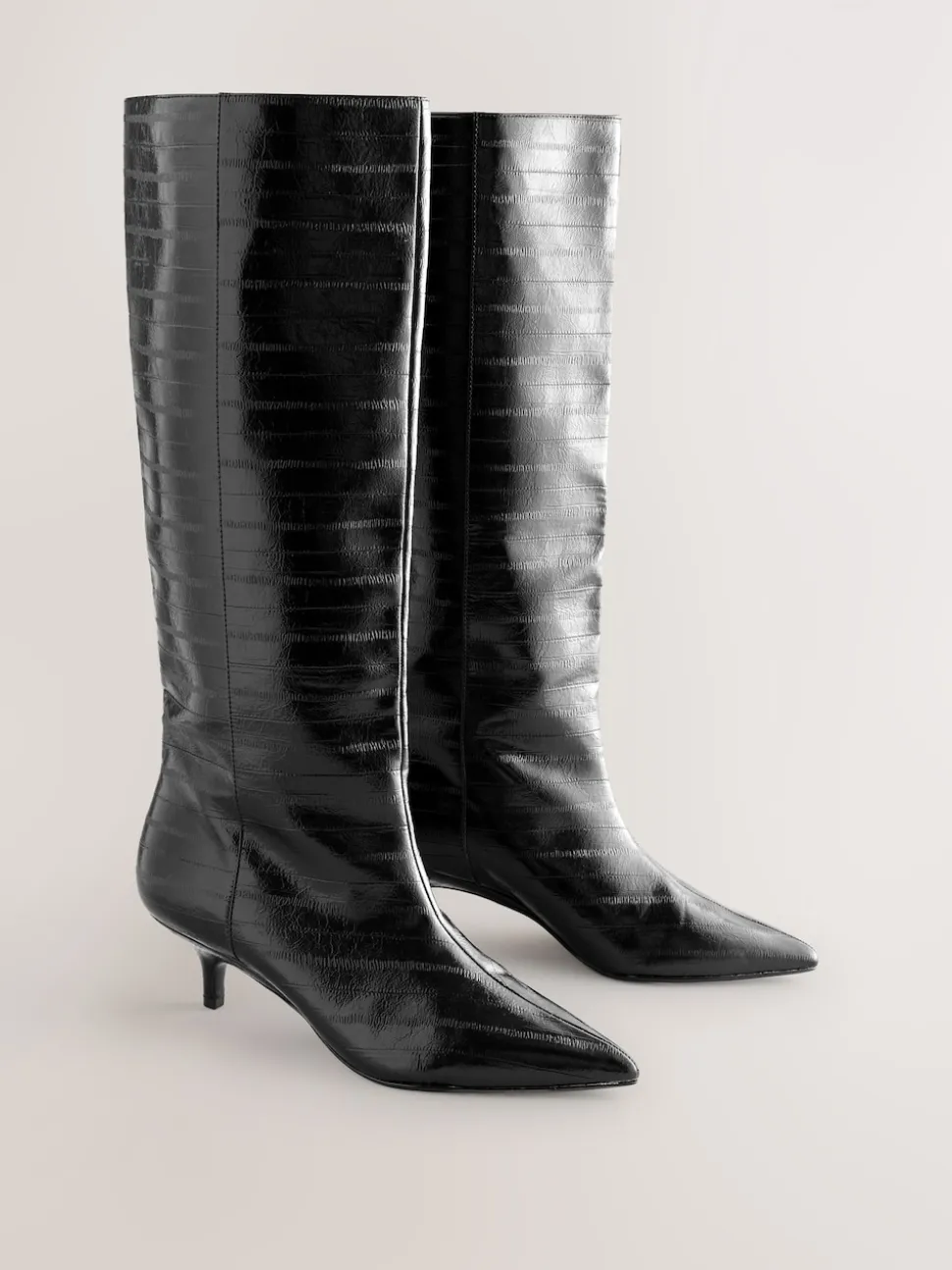 Noir texturé - Bottes Forever Comfort® à talons hauts