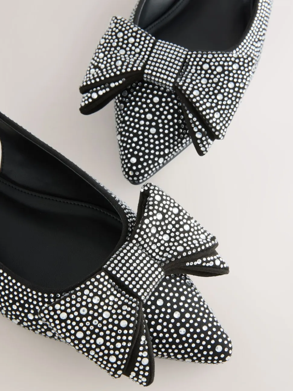 Noir thermocollé - Chaussures plates Forever Comfort® à bout pointu et bride arrière à nœud