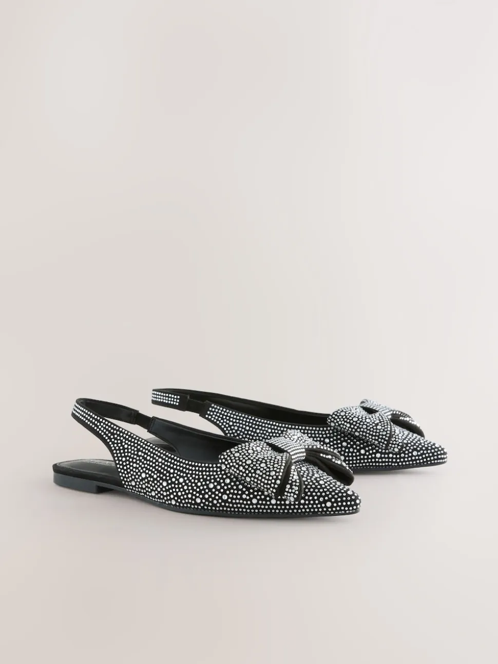Noir thermocollé - Chaussures plates Forever Comfort® à bout pointu et bride arrière à nœud
