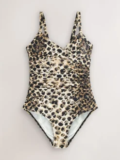 Noir/Animal - Maillots de bain contrôle du ventre 2 Lot