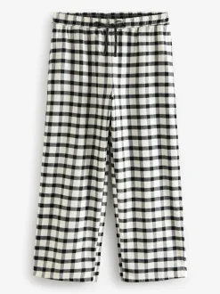 Noir/Blanc - 100de pyjamas % coton Manches Courts 2