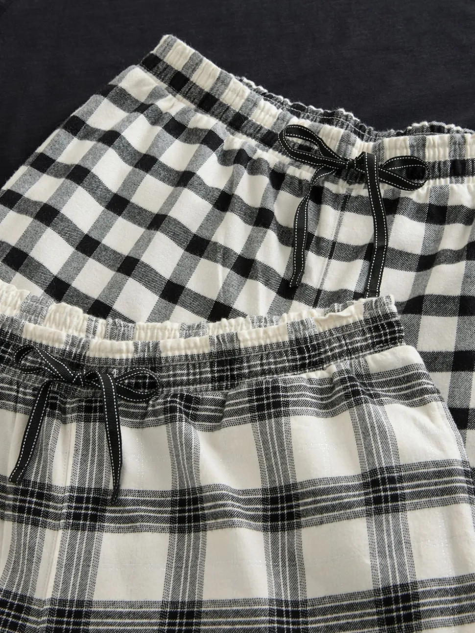 Noir/Blanc - 100de pyjamas % coton Manches Courts 2