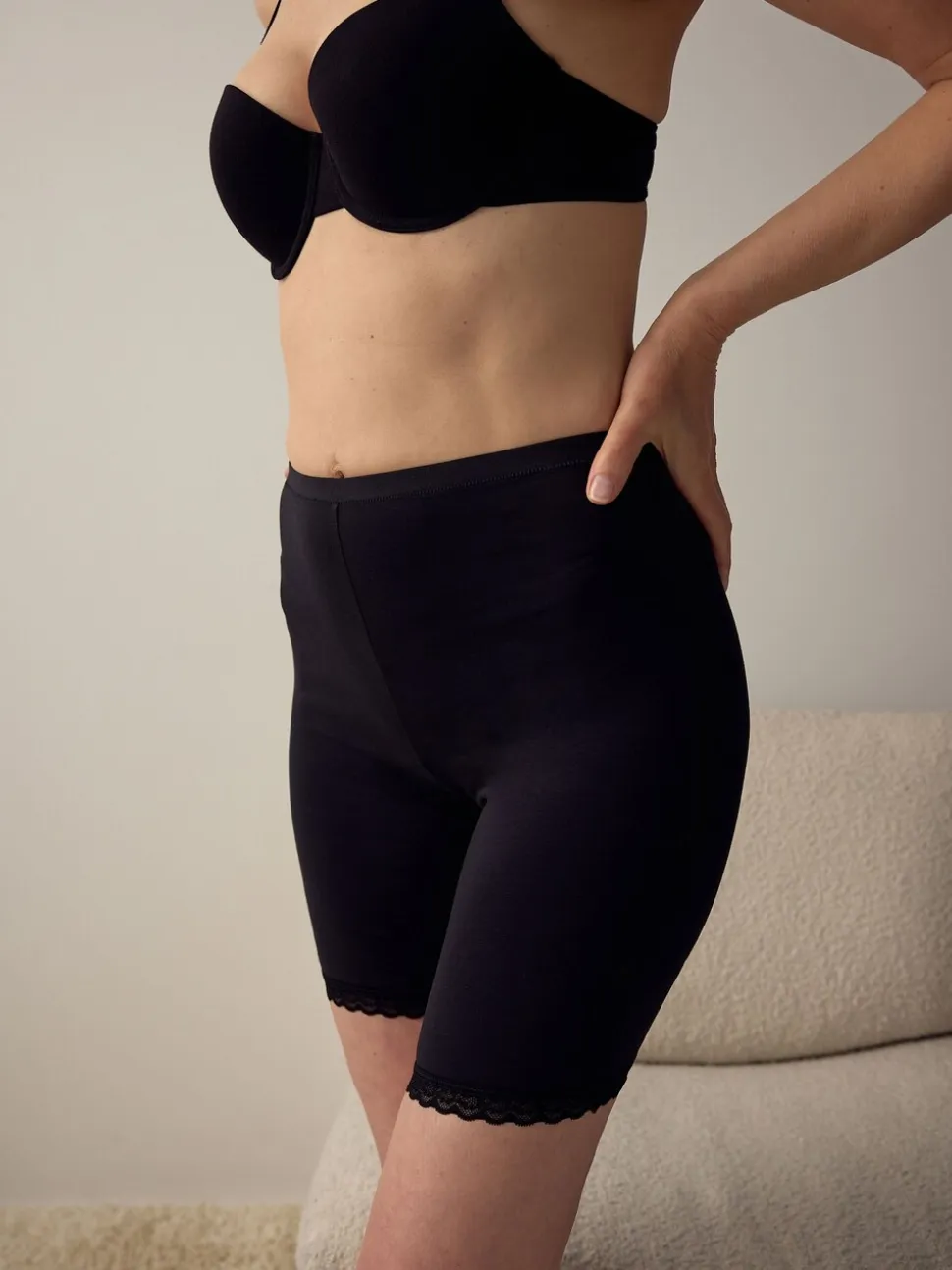 Noir/Blanc - Lot de 2 shorts Menopause Friends Cooling Thigh Smoothing