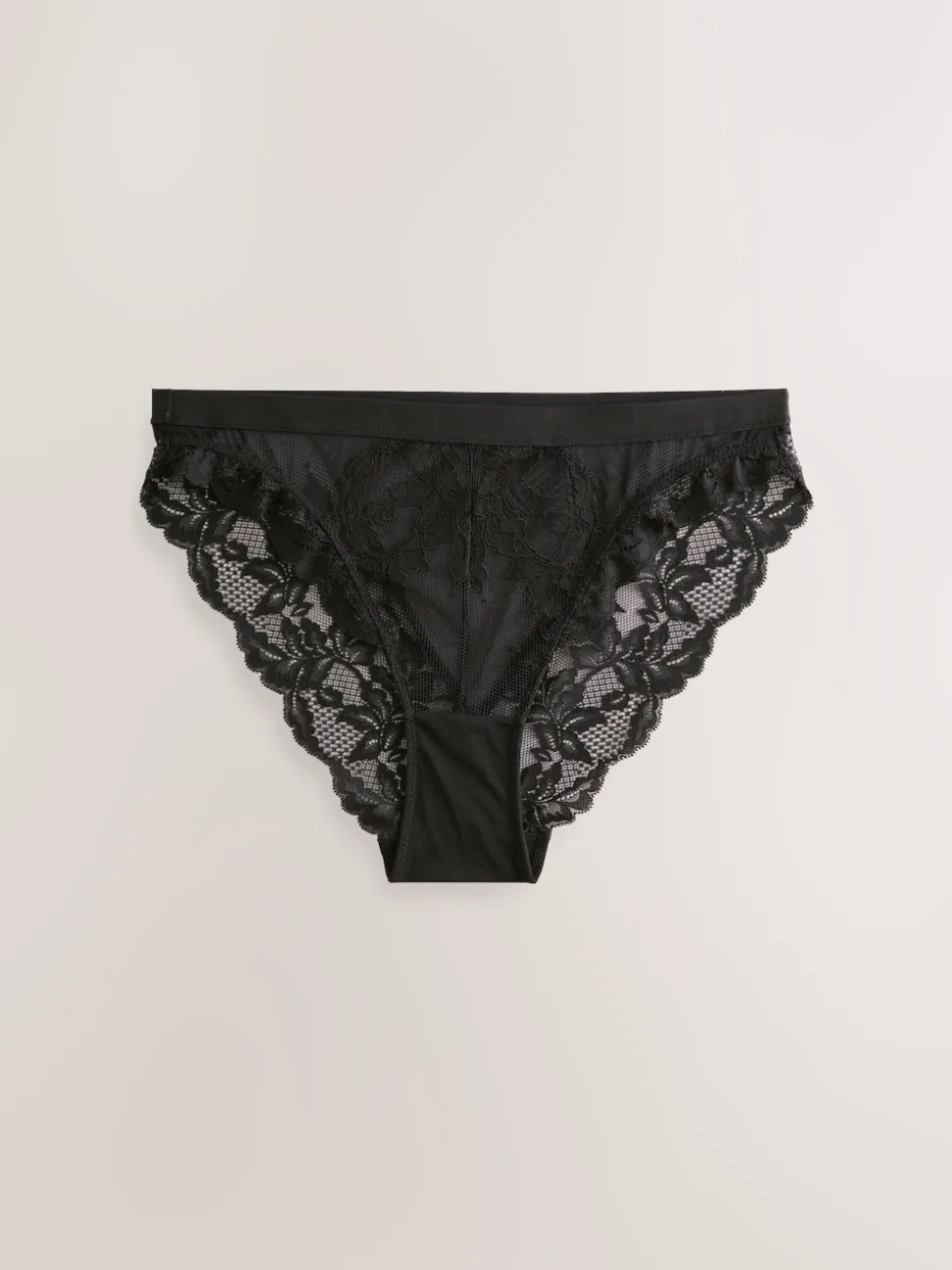 Noir/Blanc - Lot de 2 slips en dentelle